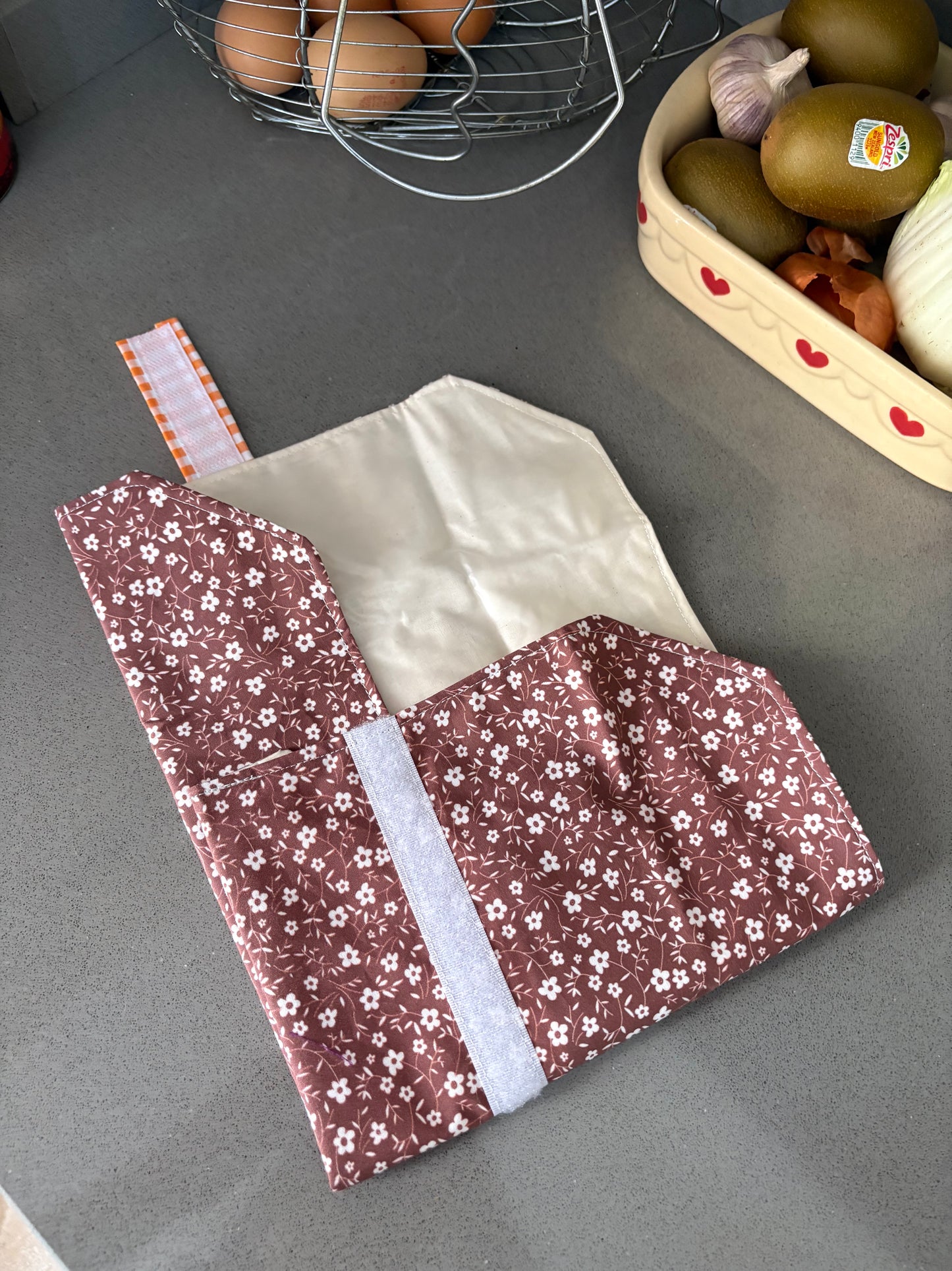 Funda alimentaria flores