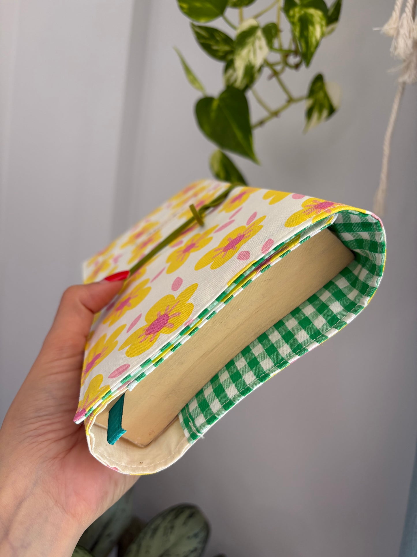 Funda de libro flores