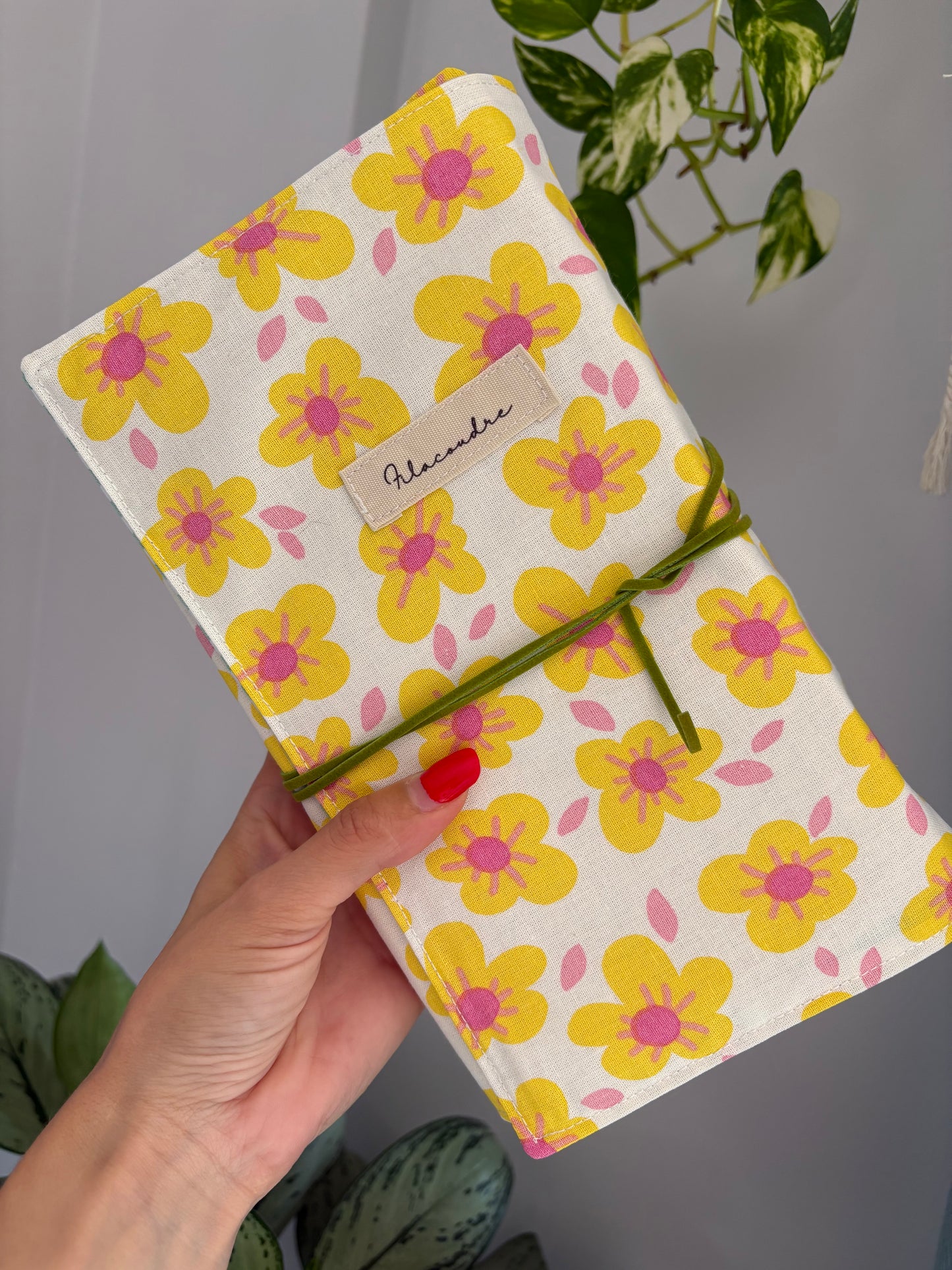 Funda de libro flores