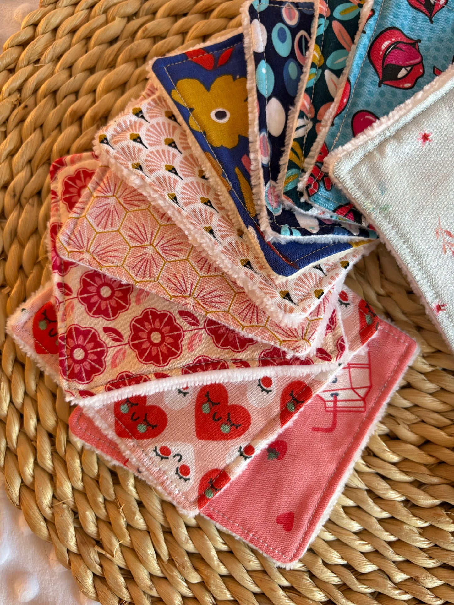 Set algodones rosa azules