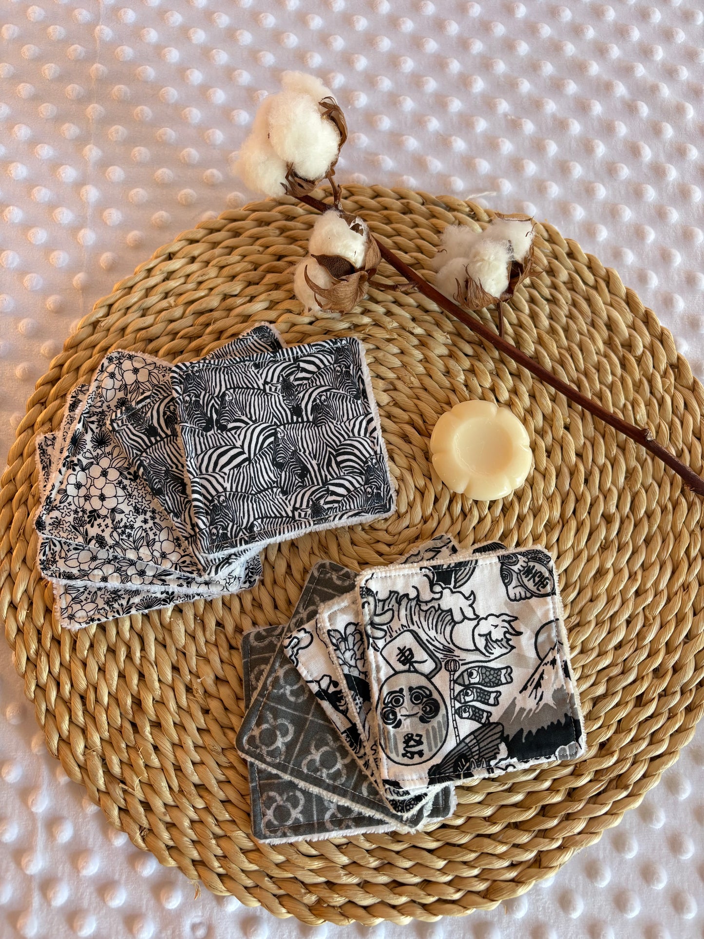 Set algodones blanco y negro