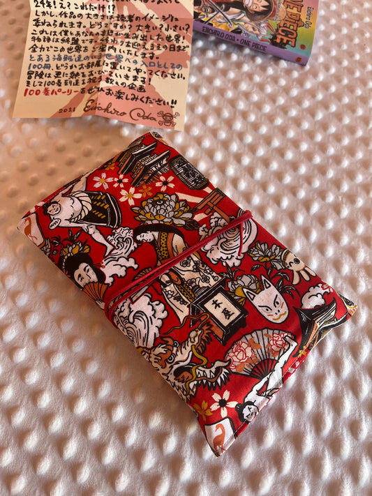 Funda de libro japonés roja