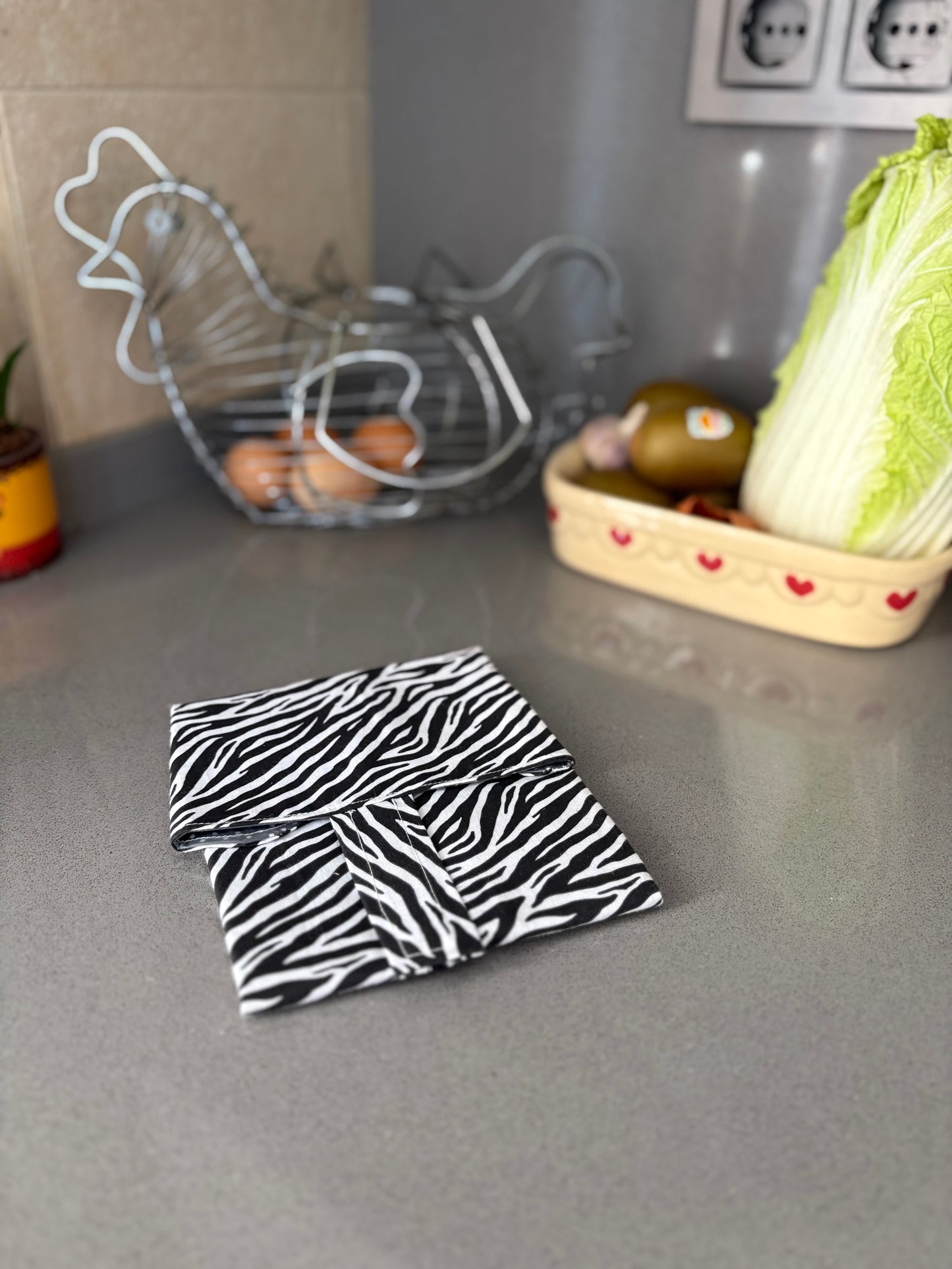 Funda bocadillo cebra