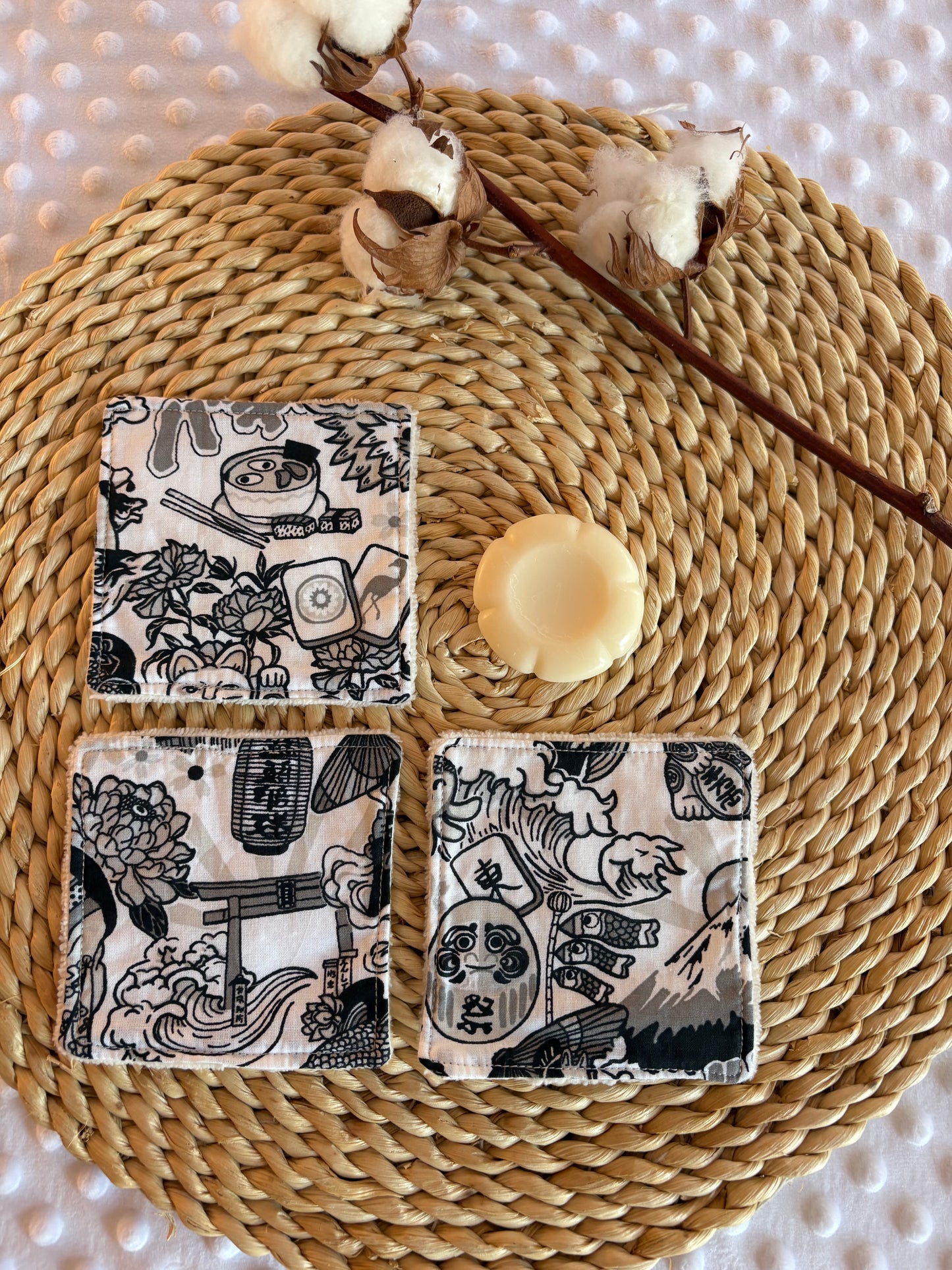 Set algodones blanco y negro