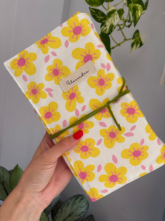 Funda de libro flores