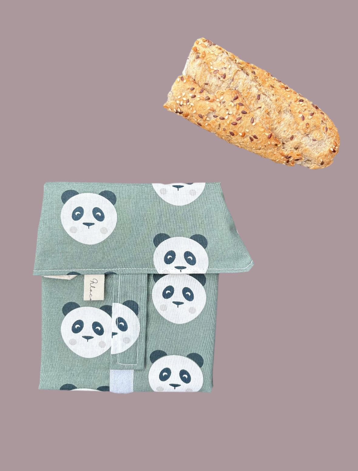 Funda bocadillo panda